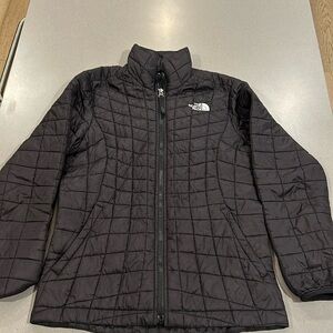 Black North Face Thin Puffer Coat Size 10/12